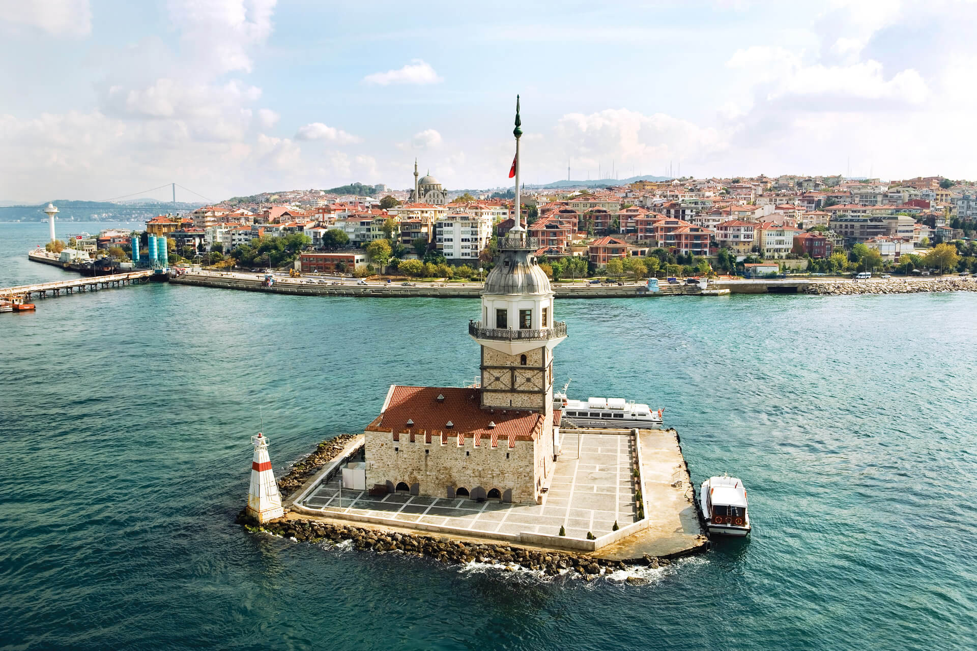 Luftbild von Maiden's Tower